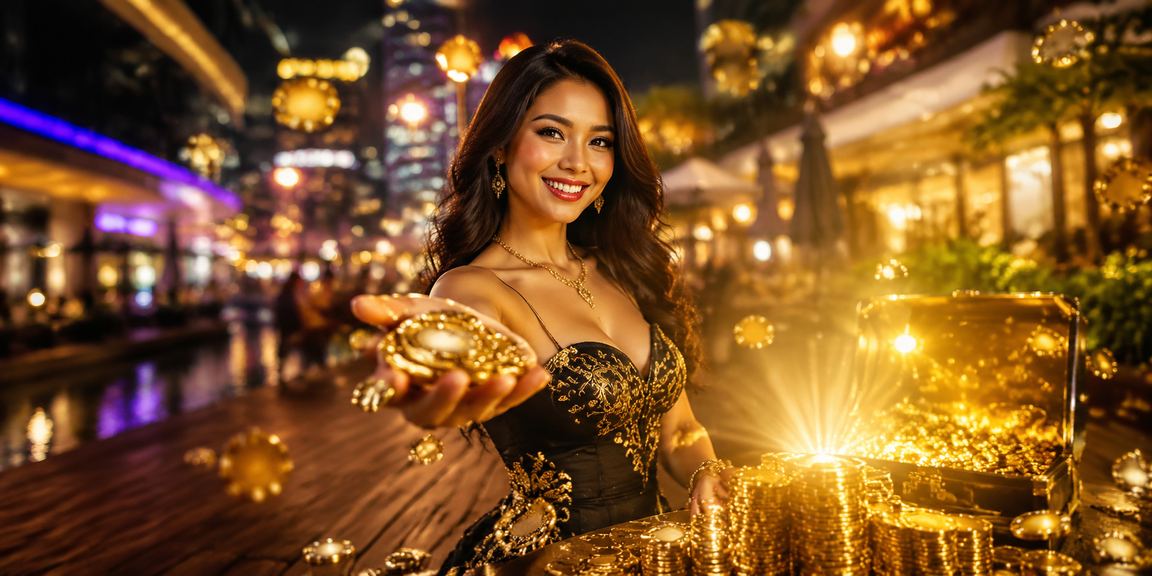 Model perempuan menggunakan aplikasi pgsoft pada perangkat mobile dengan tampilan taruhan kasino